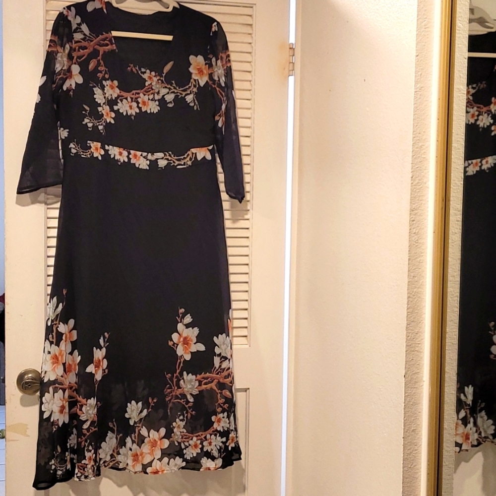 Black Floral Dress